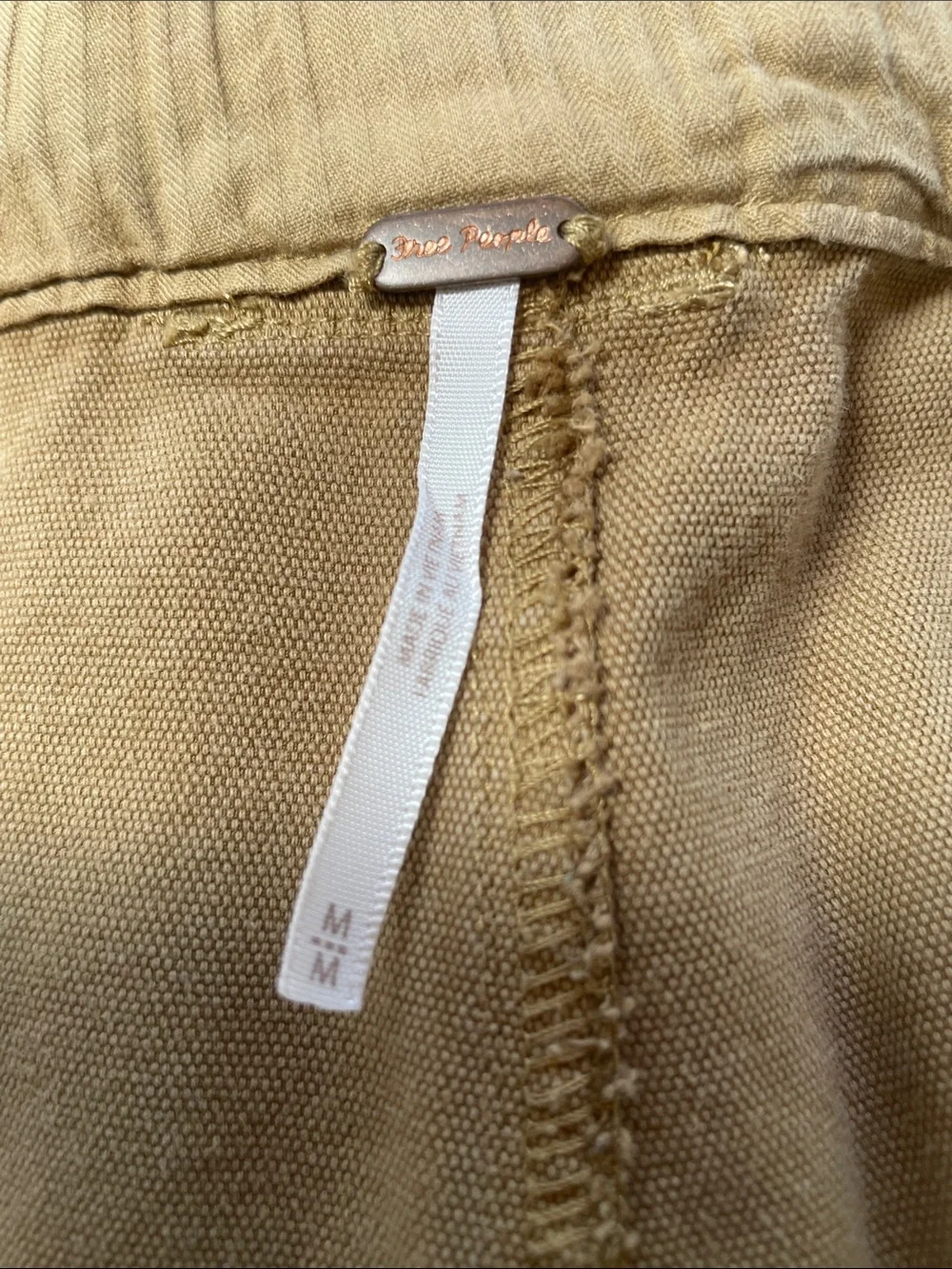 Free People Wide-Leg Cotton Pants in Brown